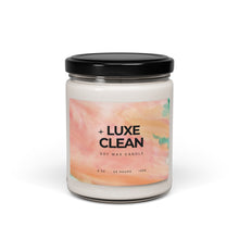 Load image into Gallery viewer, Luxe Clean Scented Soy Candle — 9oz Aromatherapy Jar (Clean Cotton & Fresh Linen)
