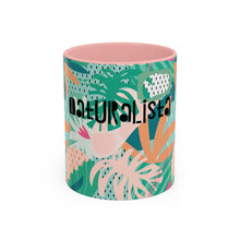 Load image into Gallery viewer, "Naturalista" Coffee Mug – Tropical Leaf Accent Ceramic Mug (11/15oz)
