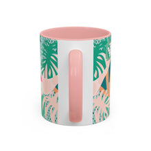 Load image into Gallery viewer, "Naturalista" Coffee Mug – Tropical Leaf Accent Ceramic Mug (11/15oz)

